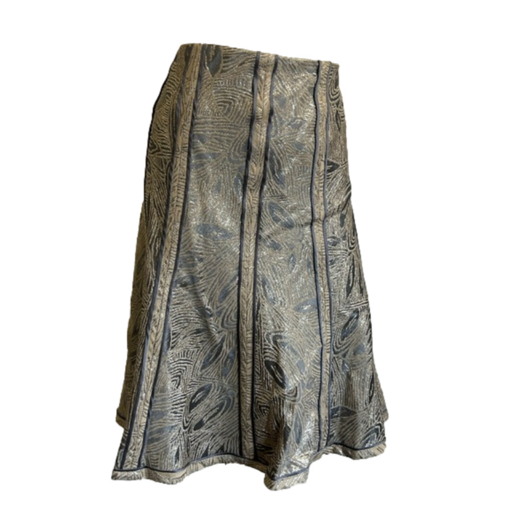CARMEN MARC VALVO evening fit-a-flare skirt SZ 12 . Made in USA